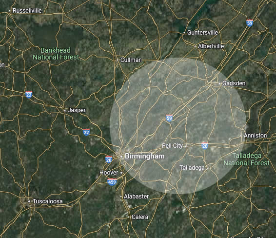 Alabama Service Area Map